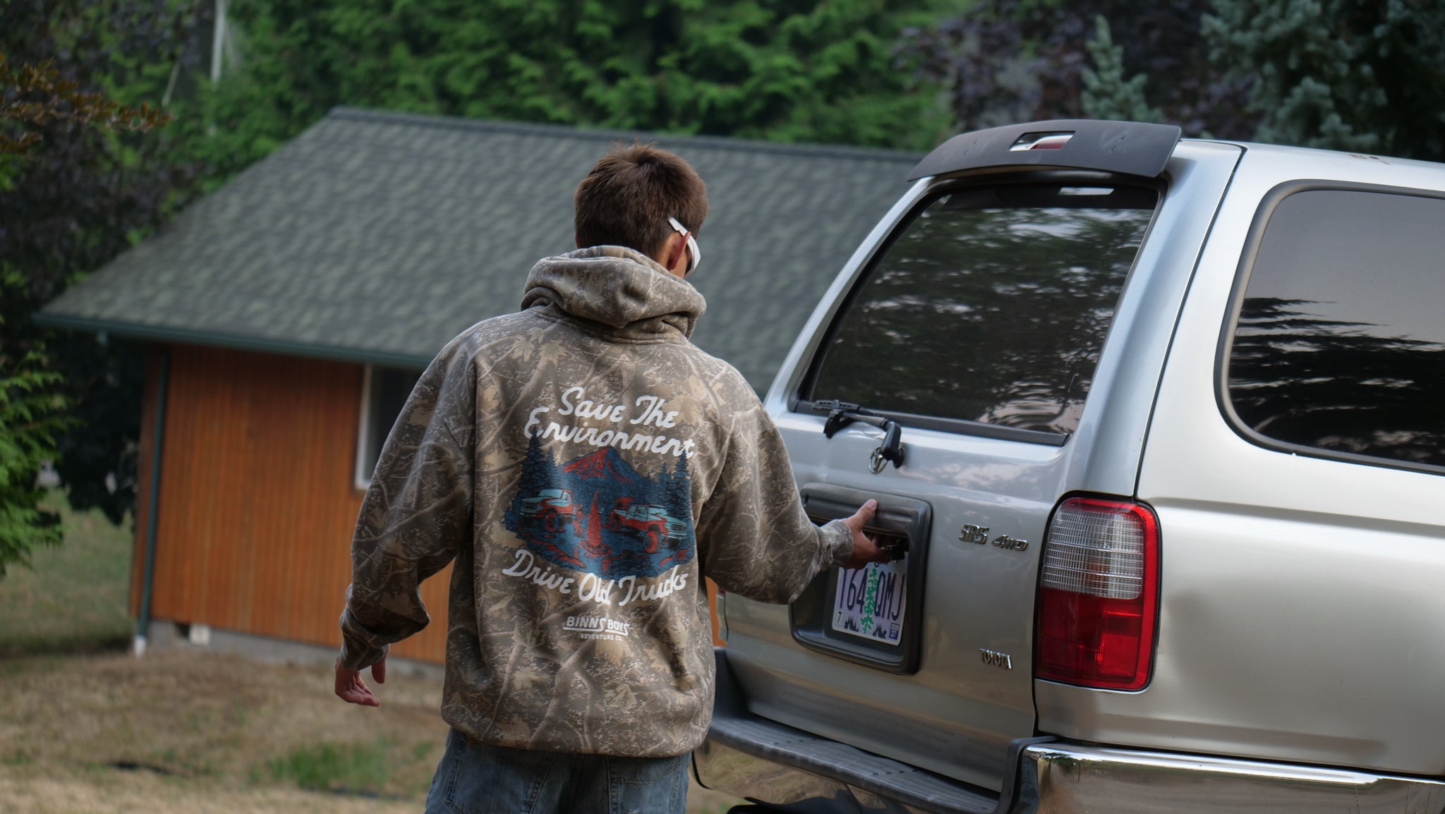 Save the Environment Heavyweight Camo Hoodie